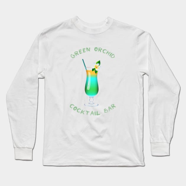 Green Orchid Long Sleeve T-Shirt by ZippyTees